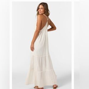 Elegant White Maxi Dress - O’Neil Lisbon Maxi size small Heater